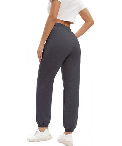 Women’s Casual Fleece Sweatpants High Waisted Cinch Bottom Lounge Baggy Joggers Pants Dark Grey2 $19.94 Activewear