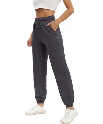 Women’s Casual Fleece Sweatpants High Waisted Cinch Bottom Lounge Baggy Joggers Pants Dark Grey2 $19.94 Activewear