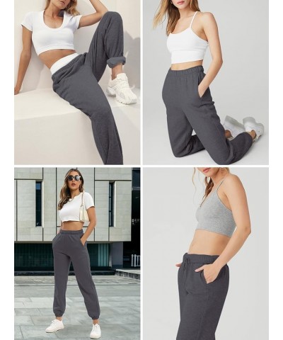 Women’s Casual Fleece Sweatpants High Waisted Cinch Bottom Lounge Baggy Joggers Pants Dark Grey2 $19.94 Activewear