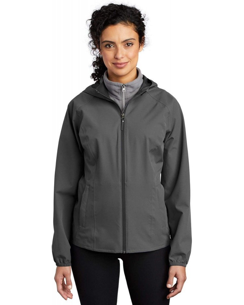 Ladies Essential Rain Jacket, Graphite Grey, Small $21.06 Coats