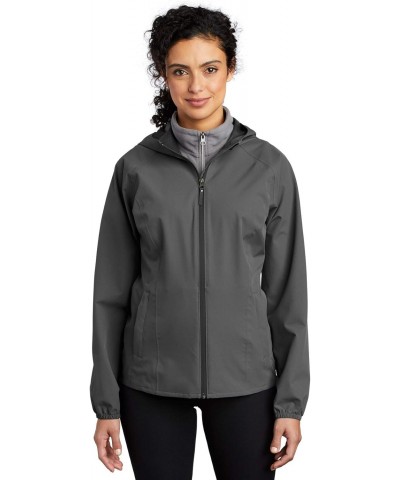 Ladies Essential Rain Jacket, Graphite Grey, Small $21.06 Coats