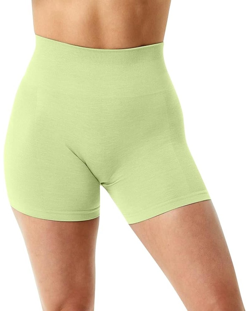 Gym Shorts Women Scrunch Butt High Waisted Yoga Workout Shorts Scrunch Booty Athletic Running Biker Shorts A Light Green $6.5...