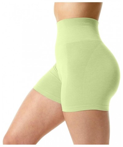 Gym Shorts Women Scrunch Butt High Waisted Yoga Workout Shorts Scrunch Booty Athletic Running Biker Shorts A Light Green $6.5...