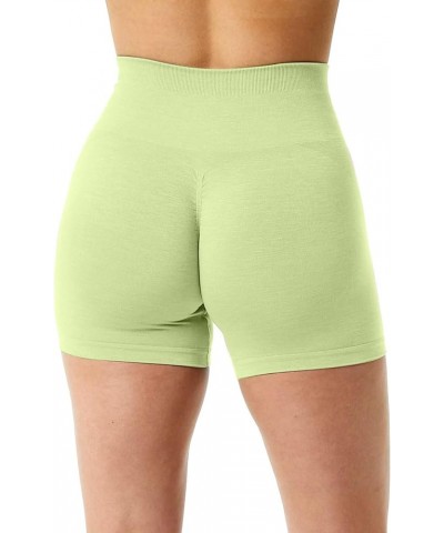 Gym Shorts Women Scrunch Butt High Waisted Yoga Workout Shorts Scrunch Booty Athletic Running Biker Shorts A Light Green $6.5...