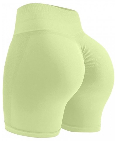 Gym Shorts Women Scrunch Butt High Waisted Yoga Workout Shorts Scrunch Booty Athletic Running Biker Shorts A Light Green $6.5...