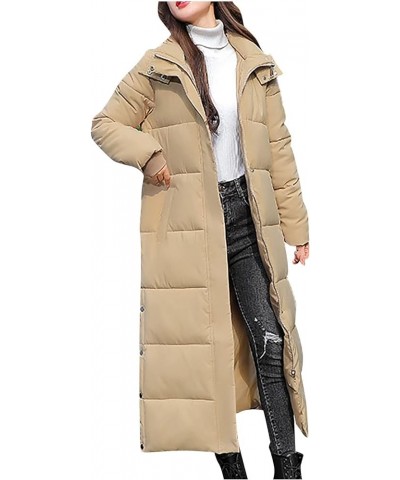 Winter Coats for Women 2024 Trendy Oversized Puffer Jacket Warm Casual Hooded Outerwear Thicken Quilted Overcoat 1-khaki $18....