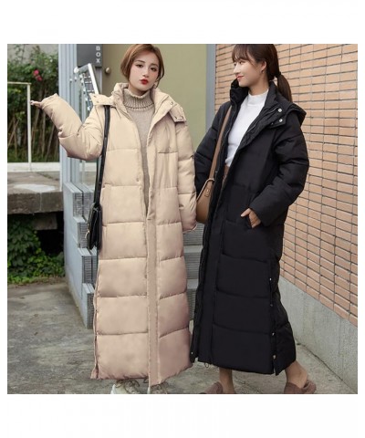 Winter Coats for Women 2024 Trendy Oversized Puffer Jacket Warm Casual Hooded Outerwear Thicken Quilted Overcoat 1-khaki $18....