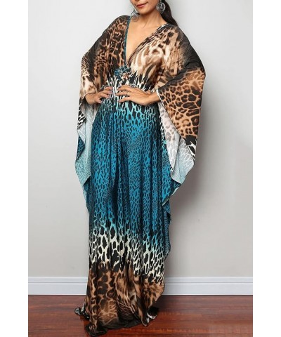 Swimsuit Cover up Kaftan Dresses Caftans Women's Plus Size Stripe Print Vneck Loose Soft Kaftan Safari $18.52 Swimsuits