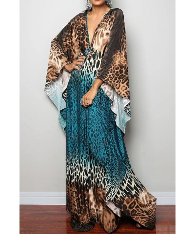 Swimsuit Cover up Kaftan Dresses Caftans Women's Plus Size Stripe Print Vneck Loose Soft Kaftan Safari $18.52 Swimsuits