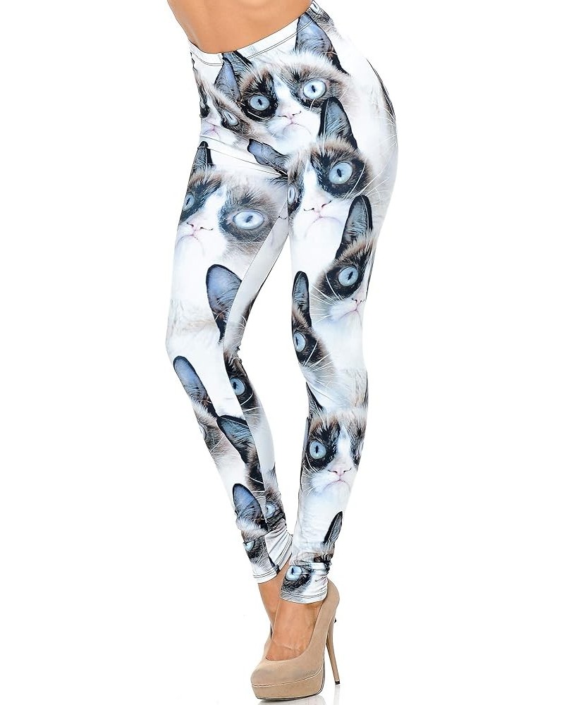 Premium Creamy Soft Leggings - by USA Fashion Grumpy Cat $14.86 Leggings