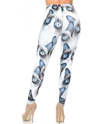 Premium Creamy Soft Leggings - by USA Fashion Grumpy Cat $14.86 Leggings