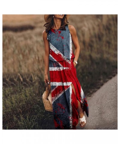 Tank T-Shirt Long Dress for Women's Summer O-Neck Casual Maxi Dresses Pocket Side Split Beach Long Maxi Dresse 04beige $12.44...