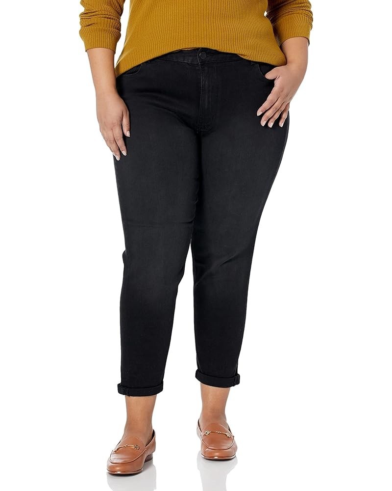 Women's Plus Size Jean Stretch Girlfriend Av Blk $15.37 Jeans