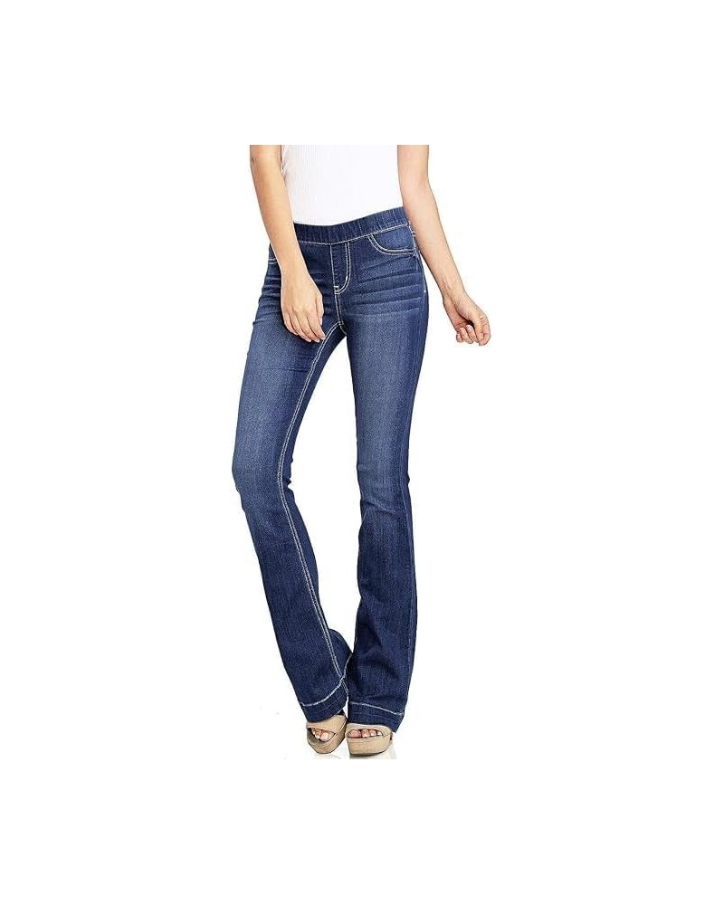 Women's Mid-Rise Skinny Fit Flared Bootcut Jeggings with Spandex, Cello Jean Dark Blue (32" Inseam) $18.24 Jeans