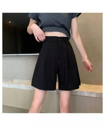 Shorts Women's Loose Fashion Casual Solid Color College Style Clothing Elegant All-Match Female (Color : Pink, Size : Small) ...