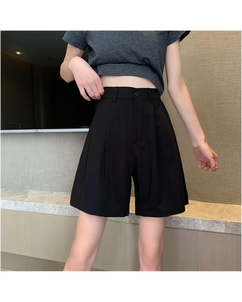 Shorts Women's Loose Fashion Casual Solid Color College Style Clothing Elegant All-Match Female (Color : Pink, Size : Small) ...