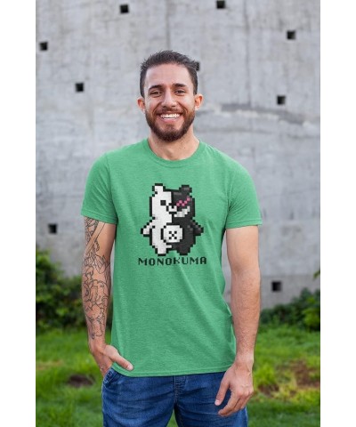 Danganronpa Monokuma 8bit Anime Tee Shirt Tshirt Unisex Men Women Girls Boys Sstee | Heather Irish Green $13.96 T-Shirts