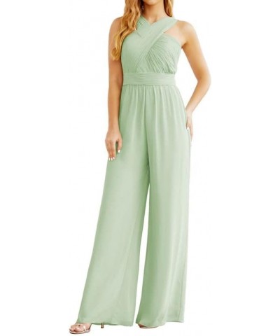 Bridesmaid Dresses Chiffon Jumpsuit Formal Evening Gowns Bridesmaid Dresses Long Sage Green $54.99 Dresses