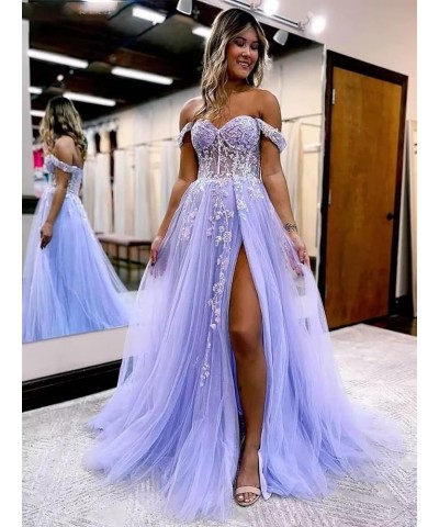 Women's Prom Dress Lace Appliques Formal Evening Dress Off The Shoulder Ball Gown Burgundy $40.80 Dresses