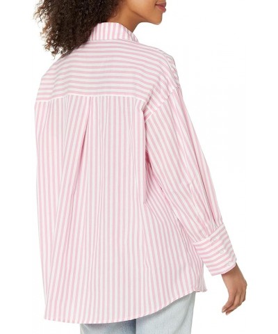 Women's Tony Oversized Shirt Pink $22.09 Blouses