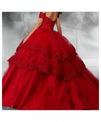 Women's Lace Appliques Ball Gown Quinceanera Dresses with Detachable Sleeves Black $70.95 Dresses