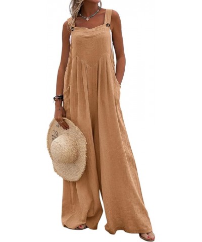 Womens Sexy Off Shoulder Jumpsuits Summer Casual Straps Wide Leg Long Pants Rompers Overalls Outfits with Pockets Loose Orang...