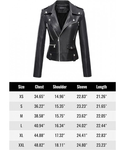 Women's Faux Leather Moto Biker Short Coat Jacket E Black17 $20.70 Coats