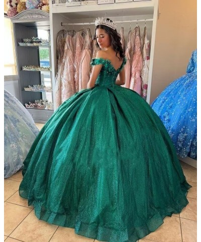 Gorgeous 3D Floral Quinceanera Dresses Puffy Tulle Ball Gowns for Women Off Shoulder Long Prom Dress FFtu09 Burgundy $55.68 D...