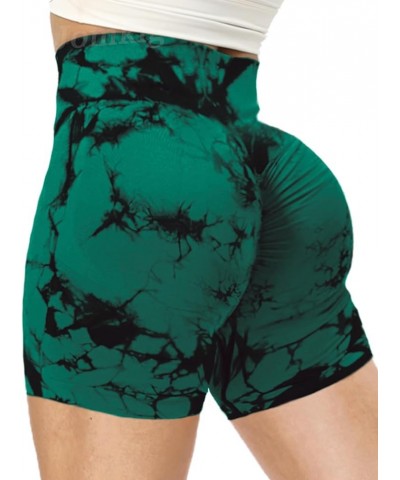 Butt Scrunch Seamless Shorts for Women High Waist Seamless Workout Yoga Gym Running Biker Shorts a Dark Green $10.00 Activewear