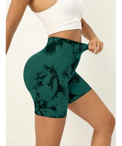 Butt Scrunch Seamless Shorts for Women High Waist Seamless Workout Yoga Gym Running Biker Shorts a Dark Green $10.00 Activewear