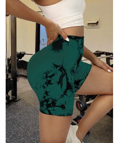 Butt Scrunch Seamless Shorts for Women High Waist Seamless Workout Yoga Gym Running Biker Shorts a Dark Green $10.00 Activewear