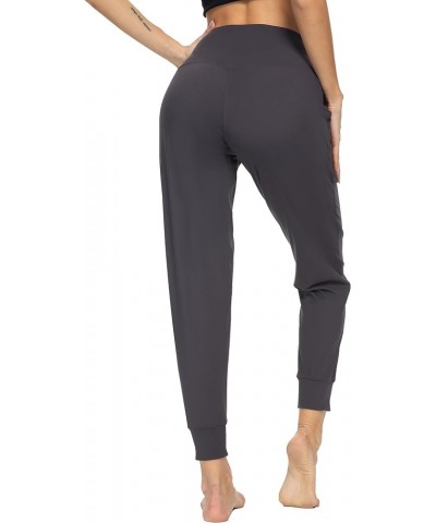 Women's Joggers with Pockets, High Waisted Jogging Pants for Women Workout Yoga Tapered Soft Pants Dark Grey $20.99 Pants