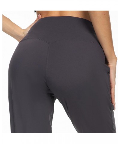 Women's Joggers with Pockets, High Waisted Jogging Pants for Women Workout Yoga Tapered Soft Pants Dark Grey $20.99 Pants