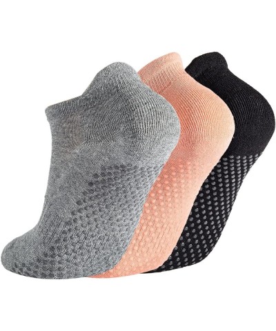 Grip Socks for Women Pilates Non Slip Socks Womens Pilates Socks with Grips for Women Grippers Socks No Slip Socks Women 3p1 ...