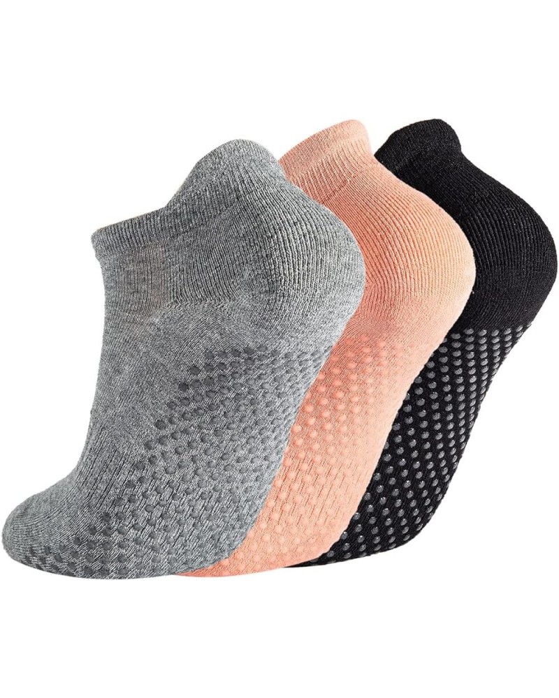 Grip Socks for Women Pilates Non Slip Socks Womens Pilates Socks with Grips for Women Grippers Socks No Slip Socks Women 3p1 ...