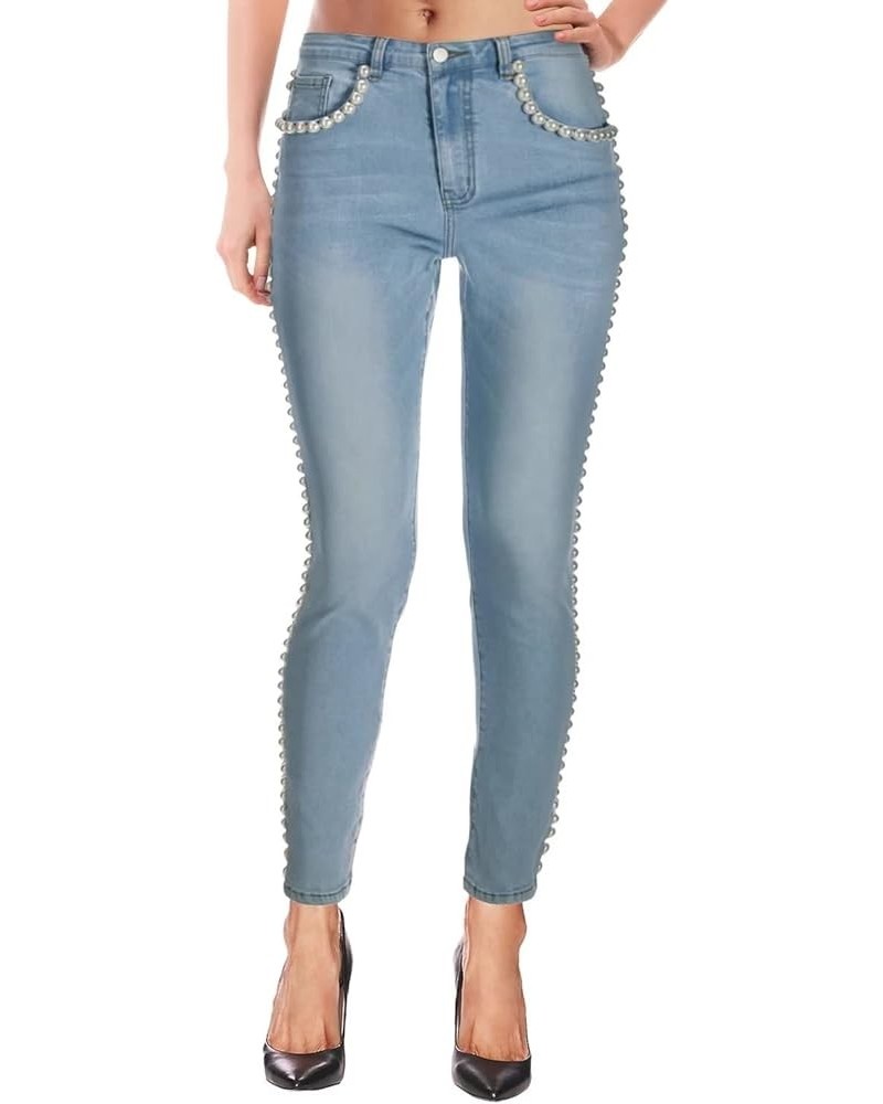 Women's Super Comfy Stretch Denim Skinny Jeans P44172bp-light Wash $15.06 Jeans