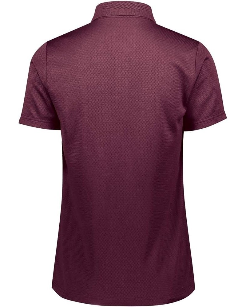 Women`s Prism Polo Maroon (Hlw) $15.98 Tops