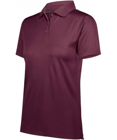 Women`s Prism Polo Maroon (Hlw) $15.98 Tops