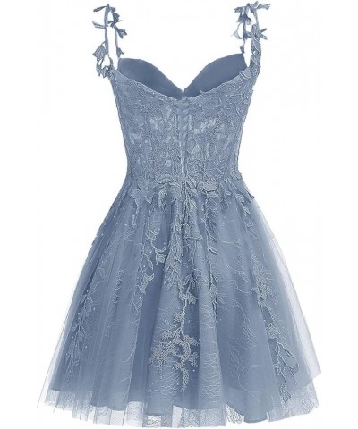 Homecoming Dress Tulle Lace Cocktail Women's Short Party Prom Dress Sky Blue $33.30 Dresses