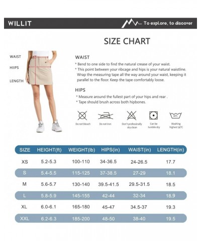 Women's Skorts Golf Casual Skort Skirts UPF 50+ Quick Dry Zip Pockets Outdoor Hiking Khaki-18 $17.09 Skirts