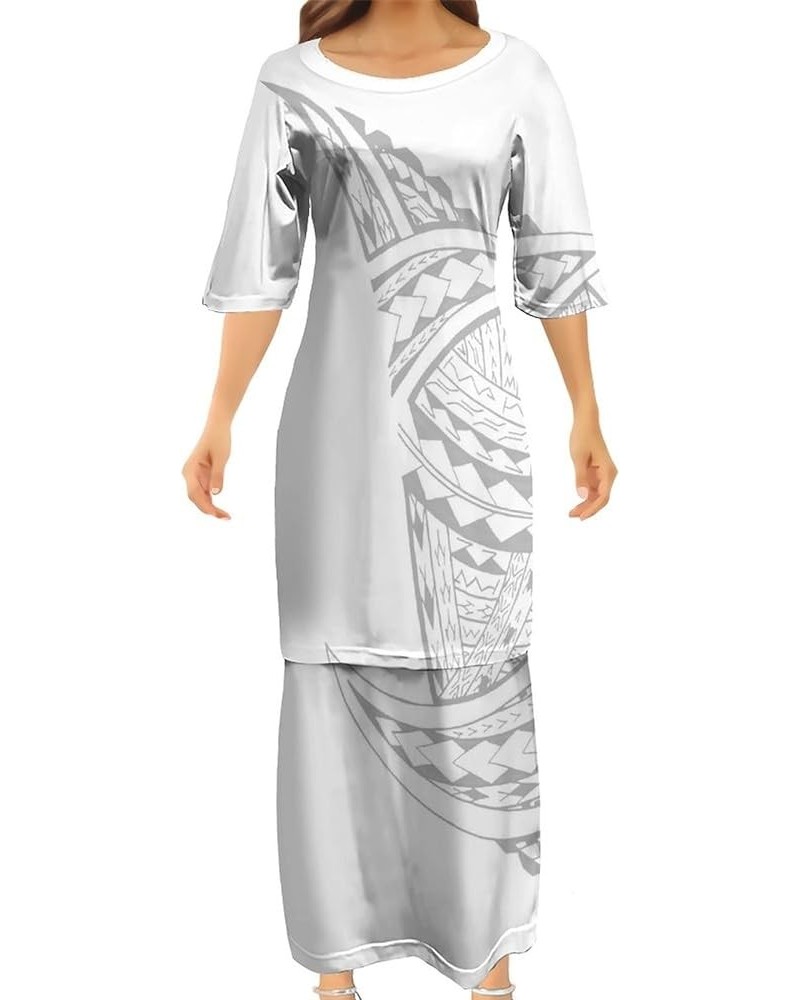 Polynesian Tribal Tapa Puletasi Tatau Women Traditional Dresses Causal Dress Two Piece Set Wh268kehujw0 $24.71 Dresses