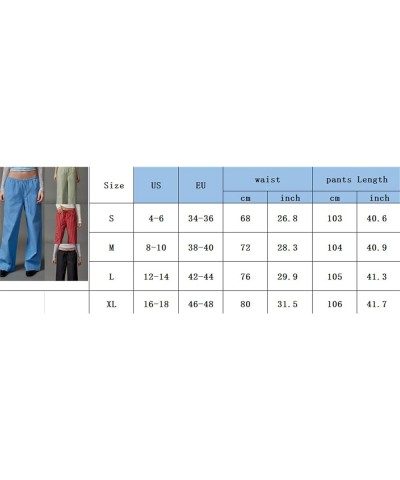 Women Y2k Striped Print Pants Casual Loose Fit High Waist Drawstring Wide Leg Pop Pants Vintage Streetwear Lounge Pants H Blu...