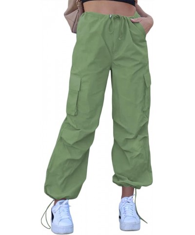 Cargo Pants Jogger Pants for Women Baggy Drawstring Lightweight Athletic Hiking Pants with Pockets Green $17.15 Pants