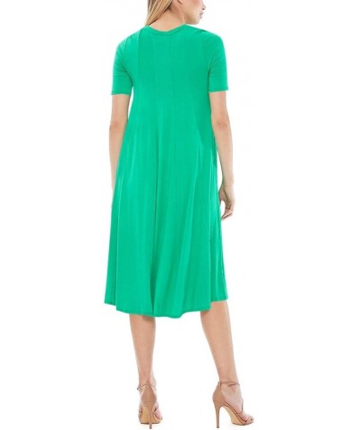 Women's A-Line Short Sleeve Loose Fit Jersey Knit Solid Midi Maternity Dress S-3XL Hdr00712 Green $15.57 Others