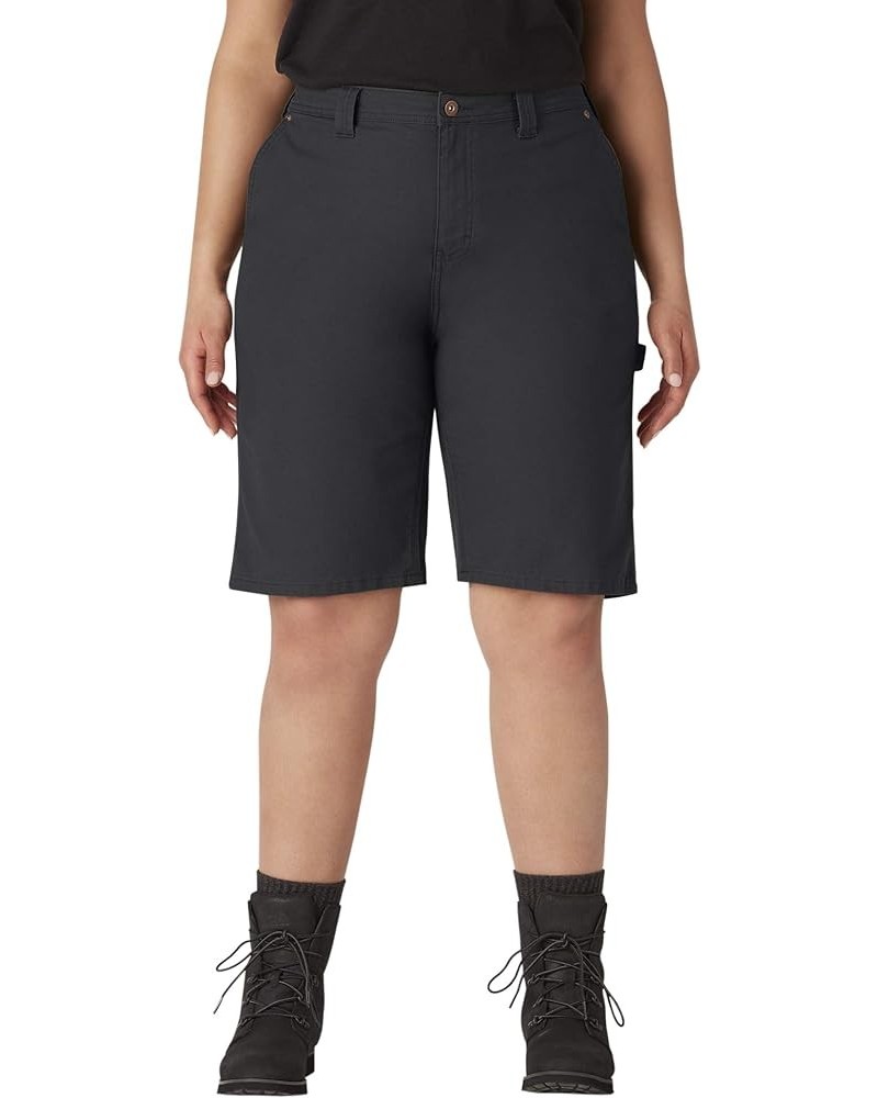 Women's Plus Size Carpenter Short Rinshed Black $22.66 Shorts