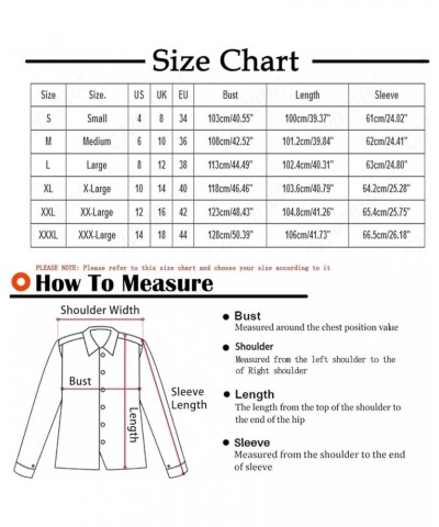 Women's Faux Fur Winter Coats Fuzzy Fleece Lapel Open Front Long Cardigan Coat 2023 Thick Warm Sherpa Outwear Jackets A0-army...