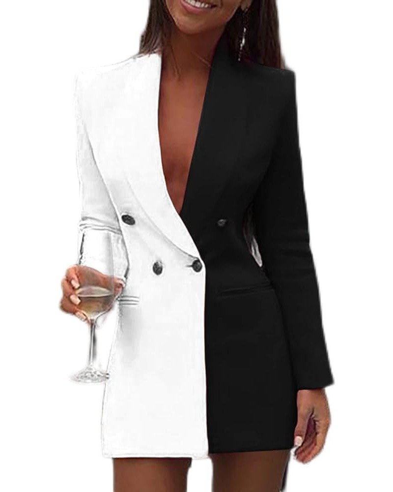 Classic Open Front Blazer Jacket for Women, Women's Casual Work Office Blazer Jacket Sharp Shoulder Dressy Blazer White $8.18...