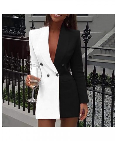 Classic Open Front Blazer Jacket for Women, Women's Casual Work Office Blazer Jacket Sharp Shoulder Dressy Blazer White $8.18...