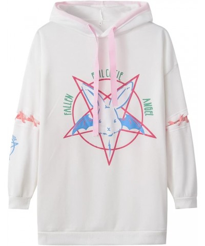 Women Y2K Kawaii Anime Cute Bunny & Star Hoodies, Harajuku Japanese Hooded Sweatshirts Korean Gothic Emo Pullover Fall Winter...