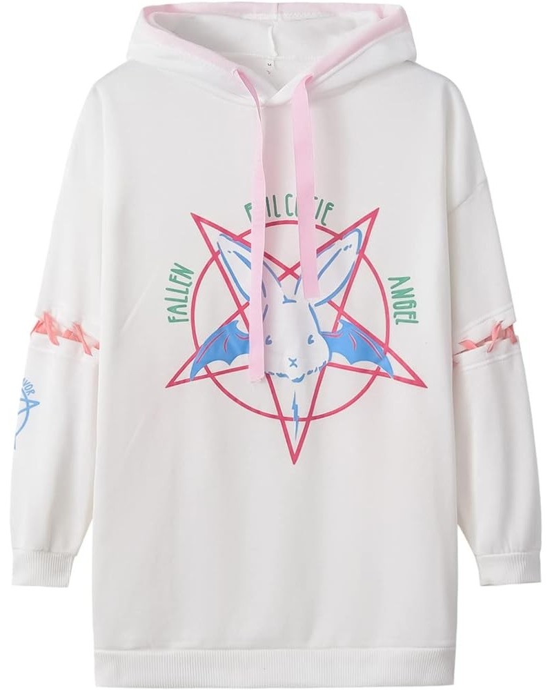 Women Y2K Kawaii Anime Cute Bunny & Star Hoodies, Harajuku Japanese Hooded Sweatshirts Korean Gothic Emo Pullover Fall Winter...